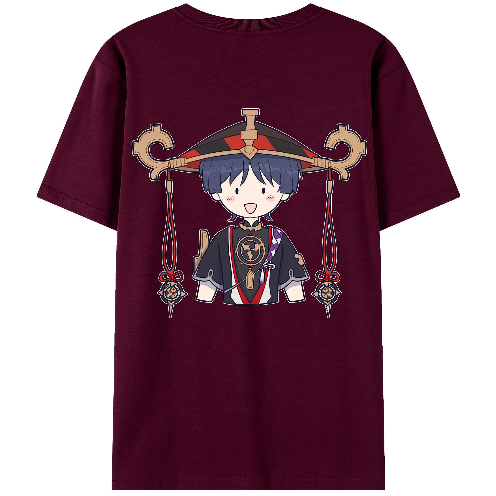 げんし神 さんペい genshin Sanpei レディース半袖Tシャツ(バックプリント)